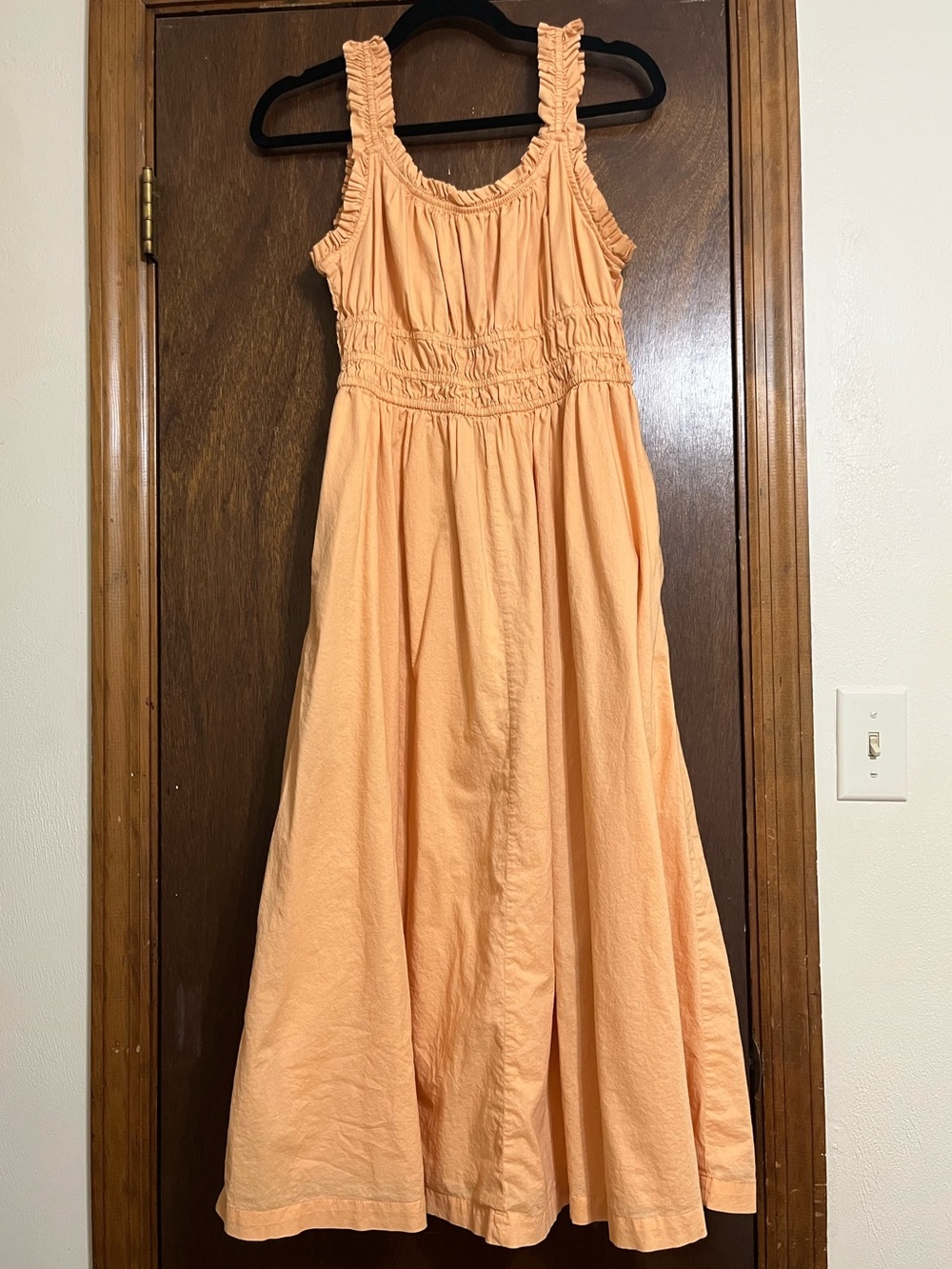 Old Navy Peach Ruffle-Strap Midi Dress - Picture 2 of 2